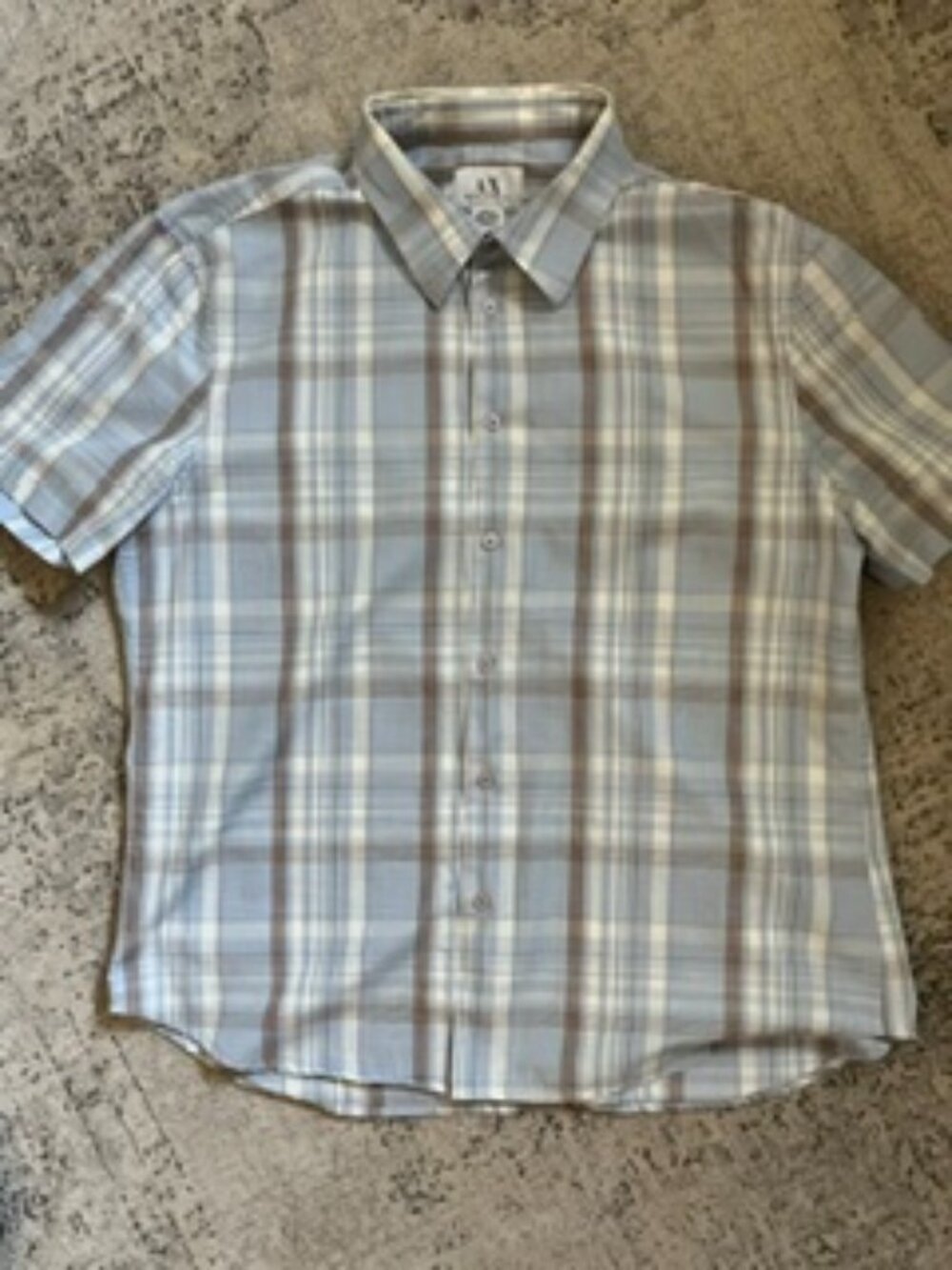 🧡3/$15 Armani Exchange Cotton Plaid Shirt Men's XL